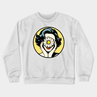 flower face vintage Crewneck Sweatshirt